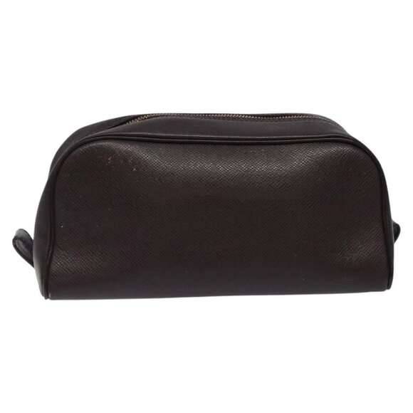 LOUIS VUITTON Taiga Trousse Toilette PM Clutch Bag Ardoise M30224 Auth bs24493 - Picture 1 of 16